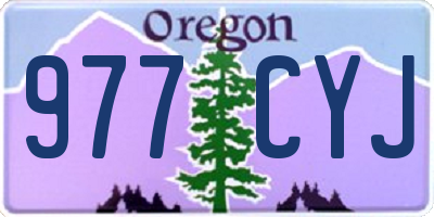 OR license plate 977CYJ