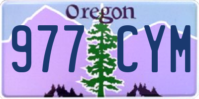 OR license plate 977CYM