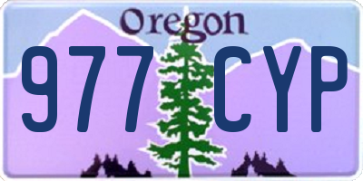 OR license plate 977CYP