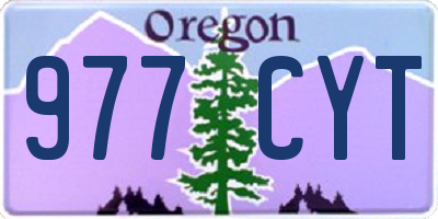 OR license plate 977CYT