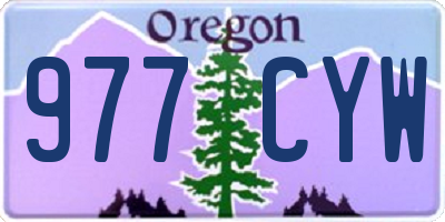 OR license plate 977CYW
