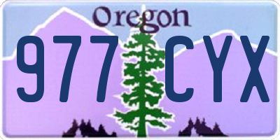 OR license plate 977CYX