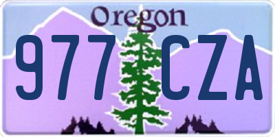 OR license plate 977CZA