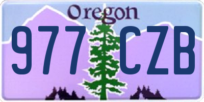 OR license plate 977CZB