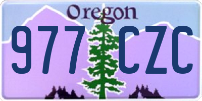 OR license plate 977CZC