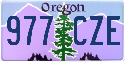 OR license plate 977CZE