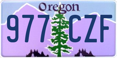 OR license plate 977CZF