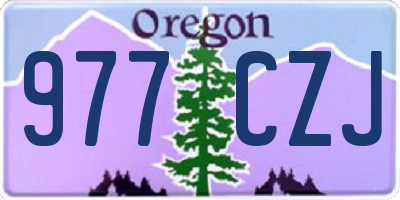 OR license plate 977CZJ