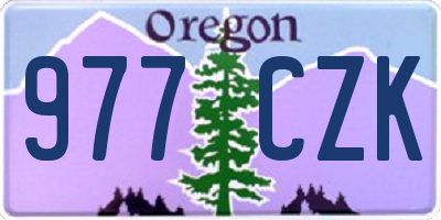 OR license plate 977CZK