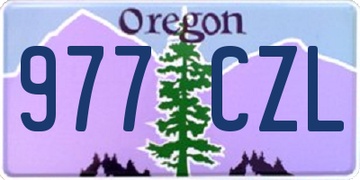 OR license plate 977CZL