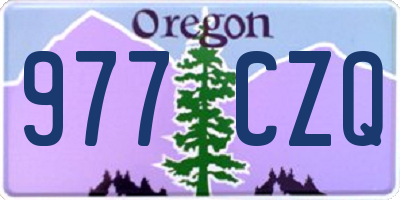OR license plate 977CZQ