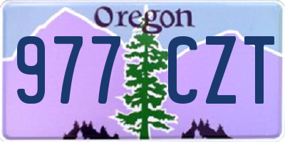 OR license plate 977CZT