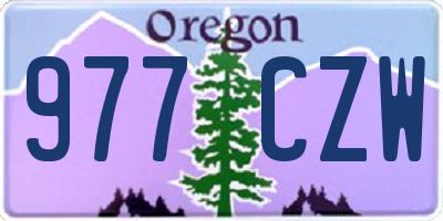 OR license plate 977CZW