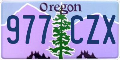 OR license plate 977CZX