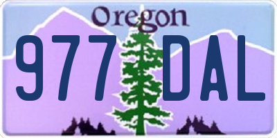 OR license plate 977DAL
