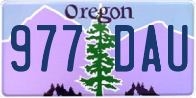 OR license plate 977DAU