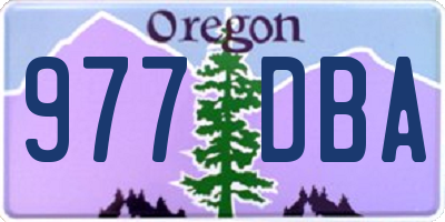 OR license plate 977DBA