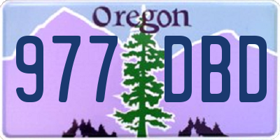 OR license plate 977DBD