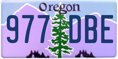 OR license plate 977DBE