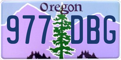 OR license plate 977DBG