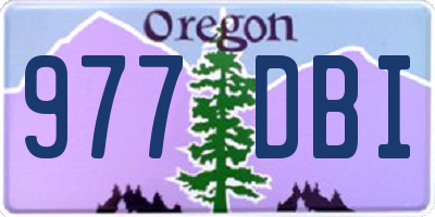OR license plate 977DBI