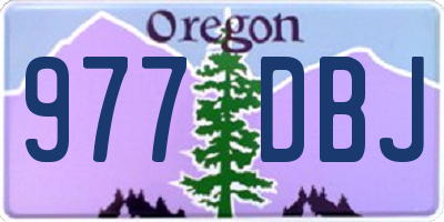 OR license plate 977DBJ