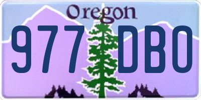 OR license plate 977DBO