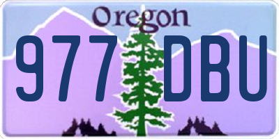 OR license plate 977DBU