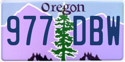 OR license plate 977DBW