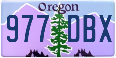 OR license plate 977DBX