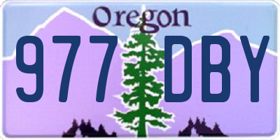 OR license plate 977DBY