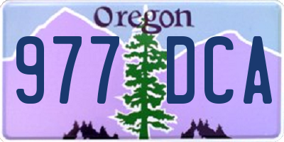OR license plate 977DCA