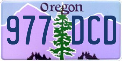 OR license plate 977DCD