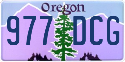 OR license plate 977DCG