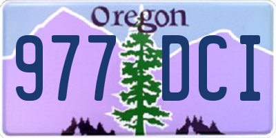 OR license plate 977DCI