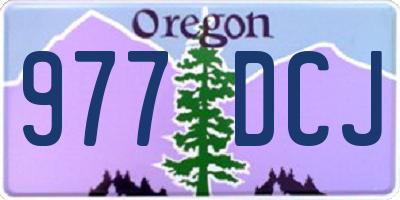 OR license plate 977DCJ