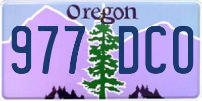 OR license plate 977DCO