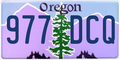 OR license plate 977DCQ