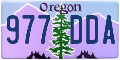 OR license plate 977DDA