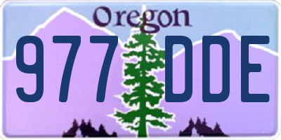 OR license plate 977DDE