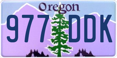 OR license plate 977DDK
