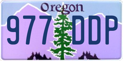 OR license plate 977DDP