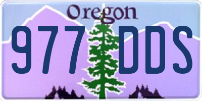 OR license plate 977DDS