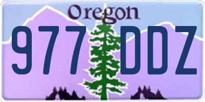 OR license plate 977DDZ