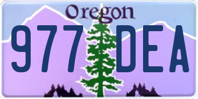 OR license plate 977DEA