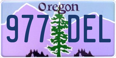 OR license plate 977DEL