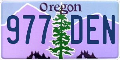 OR license plate 977DEN