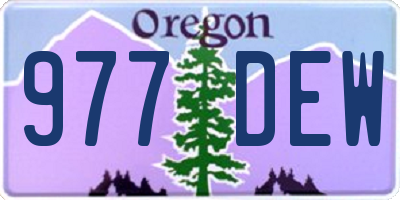 OR license plate 977DEW