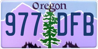 OR license plate 977DFB