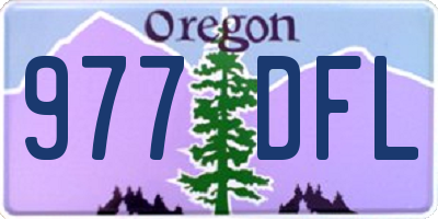 OR license plate 977DFL